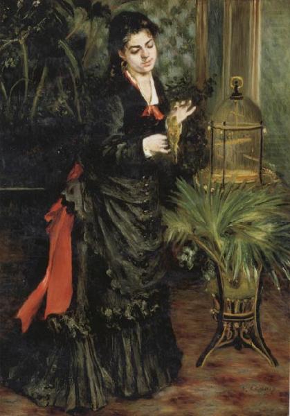 Pierre Renoir Woman with a Parrot(Henriette Darras) china oil painting image